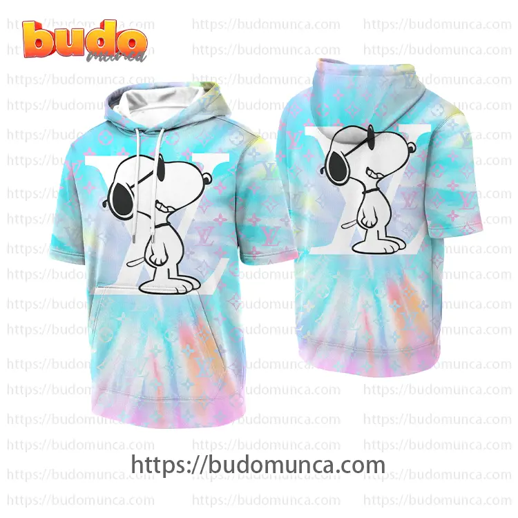 Louisvuitton and snoopy  v2 hooded short sleeve t-shirt gift uninque for kid man women